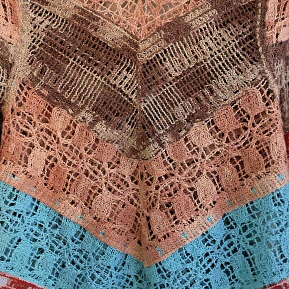 Soft Surroundings Crochet Tunic Womens PXS Woven Chevron Boho Scandi Girl NEW - Picture 8 of 14